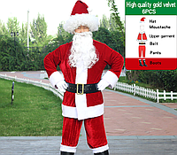 Костюм Санта Клаус Премиум (Полный комплект) 180-185 см