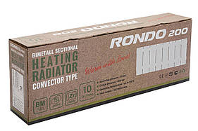 Біметалевий радіатор низький TIANRUN RONDO 200/120. 143 Вт! 10 секций!