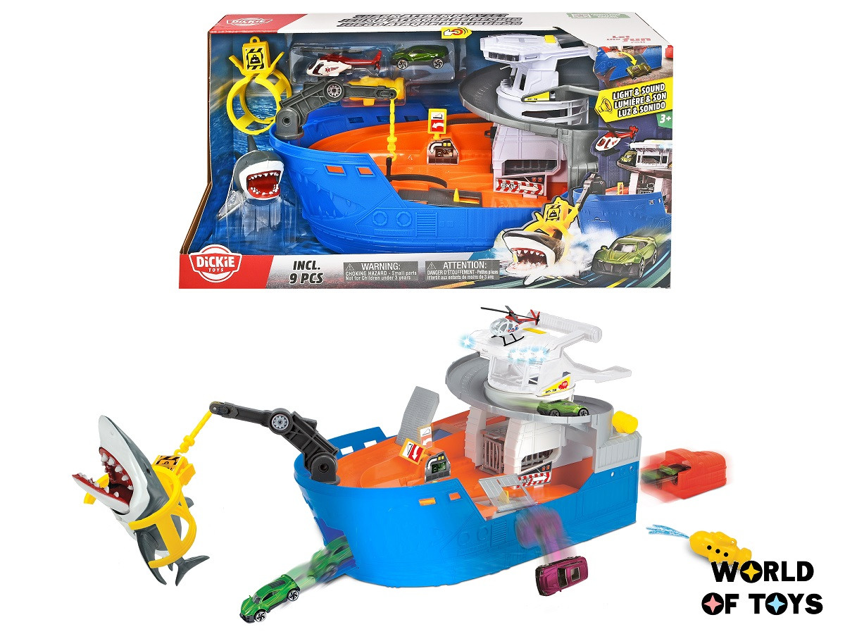 Ігровий набір Dickie Toys Катер Полювання на акул зі звуковими та світловими ефектами (3779001)