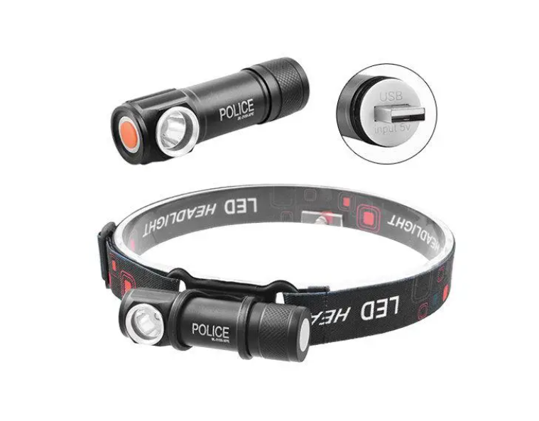Налобний ліхтар BL-2155-XPE, вбудований аккумулятор, USB ЗУ, магніт
