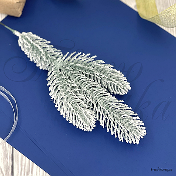 Гілка лита Ялина сибірська Преміум блакитна Засніжена