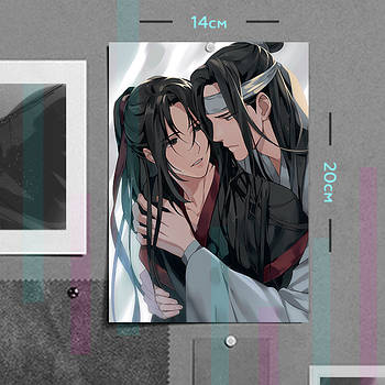 "Вей Ін, Лань Чжань (Магістр диявольського культу)" плакат (постер) розміром А5 (14х20см)