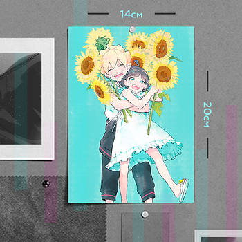 "Боруто і Хімаварі Узумаки (Боруто / Boruto)" плакат (постер) розміром А5 (14х20см)