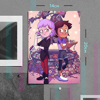 "Луз Носеда і Еміті Блайт (Совиний дім / Owl house)" плакат (постер) розміром А5 (14х20см)