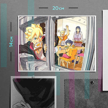 "Боруто / Boruto" плакат (постер) розміром А5 (20х14см)