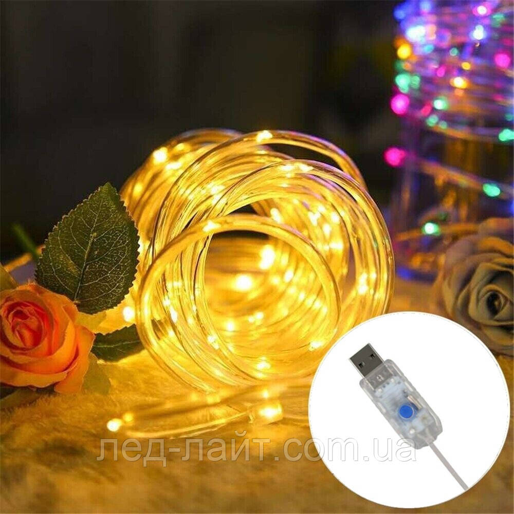 Декоративна LED підсвітка USB 5В 10м вулична