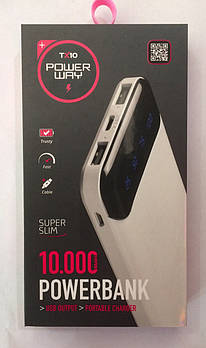 Повербанк, Power Bank POWERWAY TX 10/ 10000 mAh (100 шт./ясть)