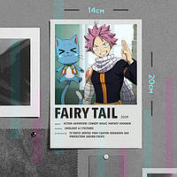 "Нацу Драгнил и Хеппи (Хвост феи / Fairy tail)" плакат (постер) размером А5 (14х20см)