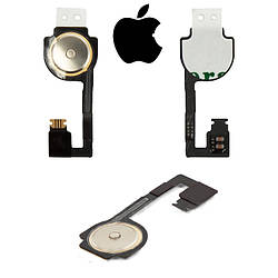 Шлейф для iPhone 4S, кнопки меню, оригінал