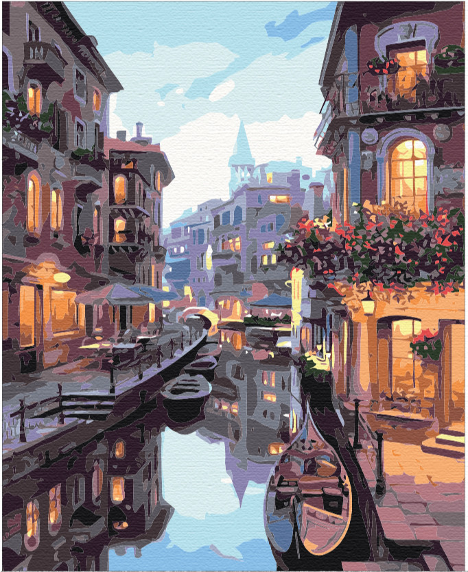Картини за номерами 40×50 див. Вечір у Венеції. Brushme