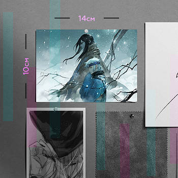 "Орочімару і Міцукі (Боруто / Boruto)" плакат (постер) розміром А6 (14х10см)