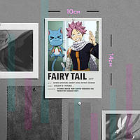 "Нацу Драгнил и Хеппи (Хвост феи / Fairy tail)" плакат (постер) размером А6 (10х14см)