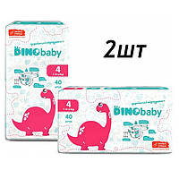 2шт. Підгузки дино бебі Dino Baby 4 (7-14 кг) 40 шт.