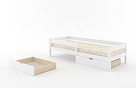 Якісне дитяче ліжко фабричного виробництва ТЬОМА ЛІТЛ, масив сосни, білий, 70х190