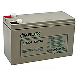 Rablex 12V 7A АКБ Аккумулятор 12 Вольт 7 Ампер BATTERY 12V 7A акумулятор батарея, фото 4