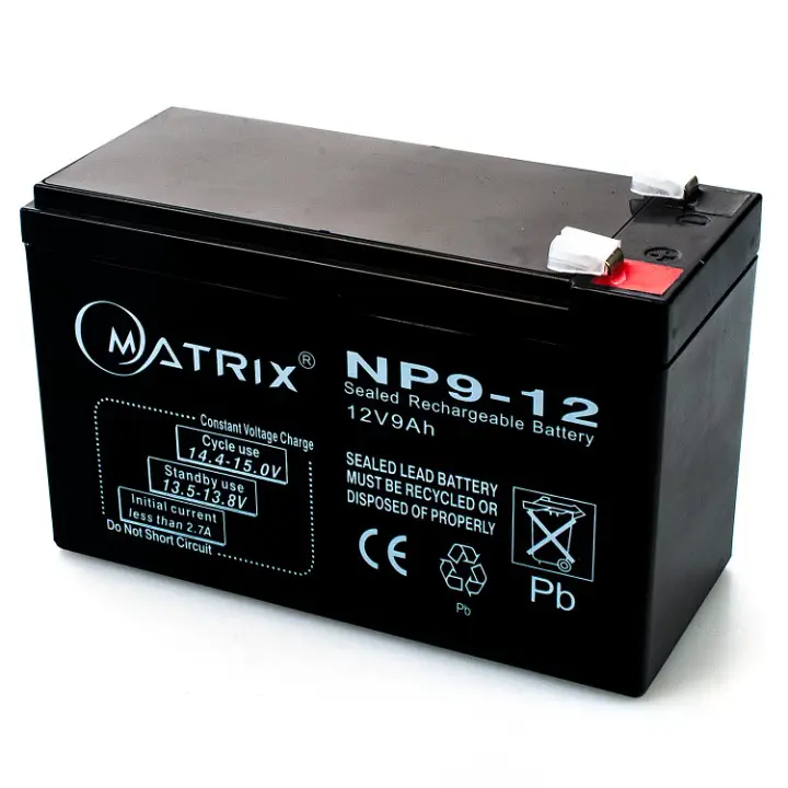 Matrix 12V 9A Аккумулятор 12 Вольт 9 Ампер BATTERY 12V 9A (не самий дешевий акб)