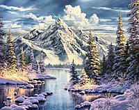 Картина за номерами 40×50 см Зима в горах Kontur DS0431