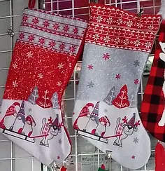 Новорічний мішок для подарунків і декору 30 см МА21-903