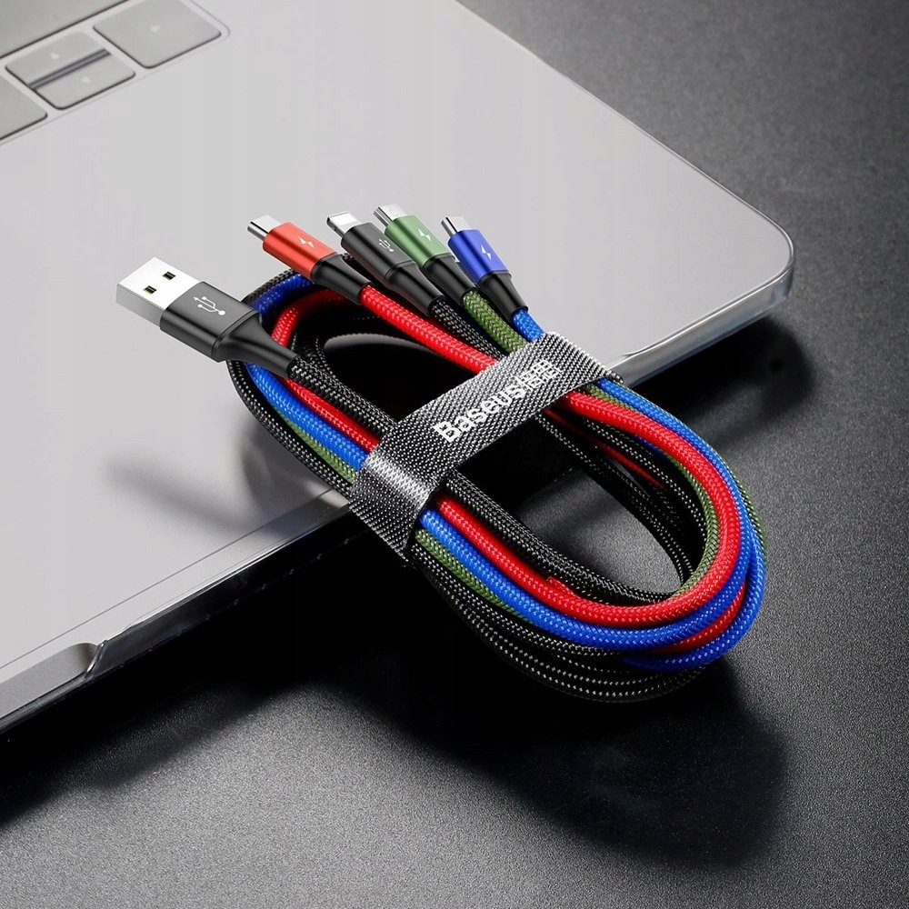 Кабель USB Шнур зарядка 4в1 Baseus Быстрая зарядка 3.5A 1.2м - фото 5 - id-p1710336326