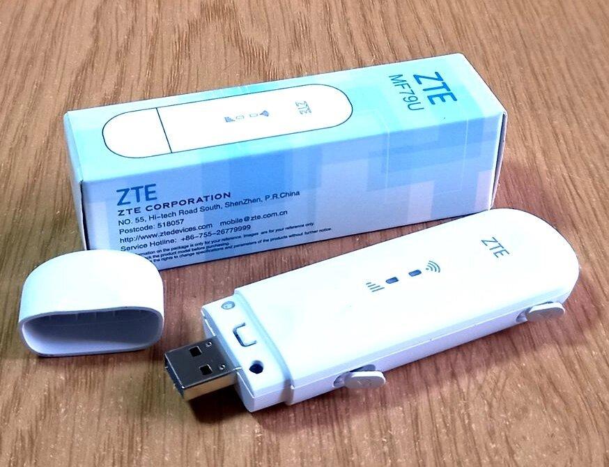 3G/4G LTE MiMO USB Wi-Fi модем ZTE MF79U (B1/B3/B7/B8/B20/B38/B40/B41), роз`єми для антени 2хTS9, білий