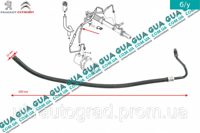 Шланг / патрубок гидроусилителя руля ( трубка низкого давления ГУРа ...