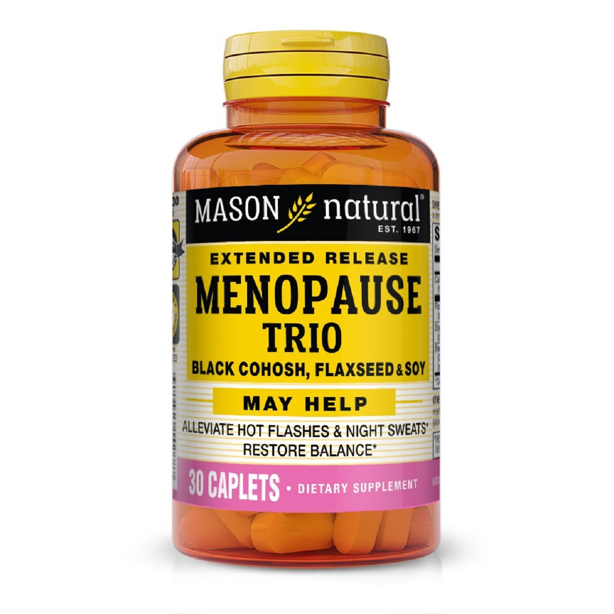 Підтримка під час менопаузи, клопогону, лляне насіння та сою, Menopause Relief Trio, Black Cohosh, Flaxseed and Soy,
