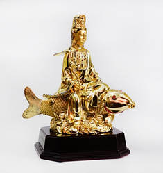 Гуань Інь на рибі дерев'яна підставка