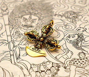 Кулон Хрестова Ваджера + Дигуг Бронза