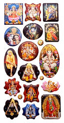 Стикери (наклейки) на планшеті з індійськимирегулями