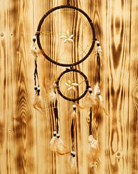 Ловець снів 2 Круги з каурі Коричневий