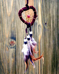 Ловець снів Серце Темно-коричневий