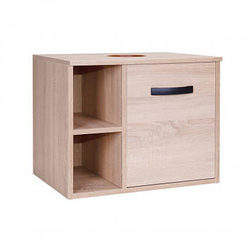 Тумба підвісна Qtap Pisces 600х480х437 Whitish oak зі стільницею QT2579TPL603WO