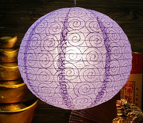 Ліхтар паперовий ШАР Спіраль Бузковий