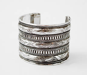 Браслет Гармошка Білий метал