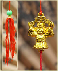 Підвіска Фен Шуй пластик із пензликом Тай СЕН + Монети