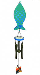 Тягарці вітру 5 трубочок Риба Зелена No4