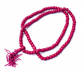 Чітки з кістки 8 мм. Бордові