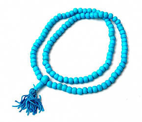 Чітки з кістки 8 мм. Блакитні