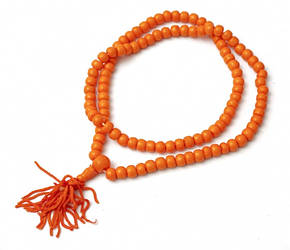 Чітки з кістки 8 мм. Жовтогарячі