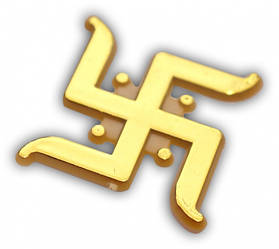 Стикер пластиковий Золота Свастика упаковка 10 наклейок