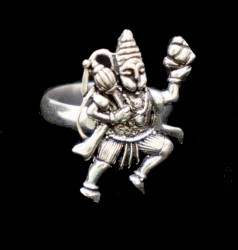 Кільце Хануман білий метал, фото 1