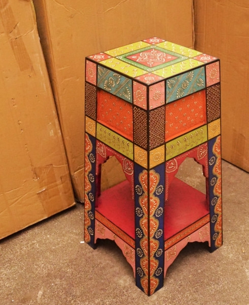 Табурет із полицею з дерева манго Арт.2104 No2, фото 1