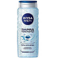 Гель для душа Nivea Men Заряд чистоты мужской с очищающими микрочастицами 500мл