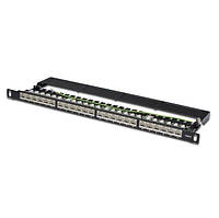 Патч-панель Digitus 19" 0.5U, 24xRJ45, CAT 6 FTP у зборі (DN-91624S-SL-SH)