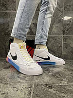 Кеды мужские Nike Blazer Mid 77 белые с черным