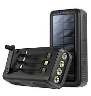 Повербанк "PSOOO PS-618" 30000 mAh с солнечной панелью (универсальная мобильная батарея Power Bank)