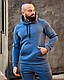 Зимовий спортивний костюм чоловічий на флісі сірий, фото 4