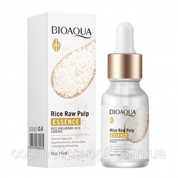 Сироватка для обличчя з екстрактом рису Bioaqua Rice Raw Pulp Essence, 15 мл