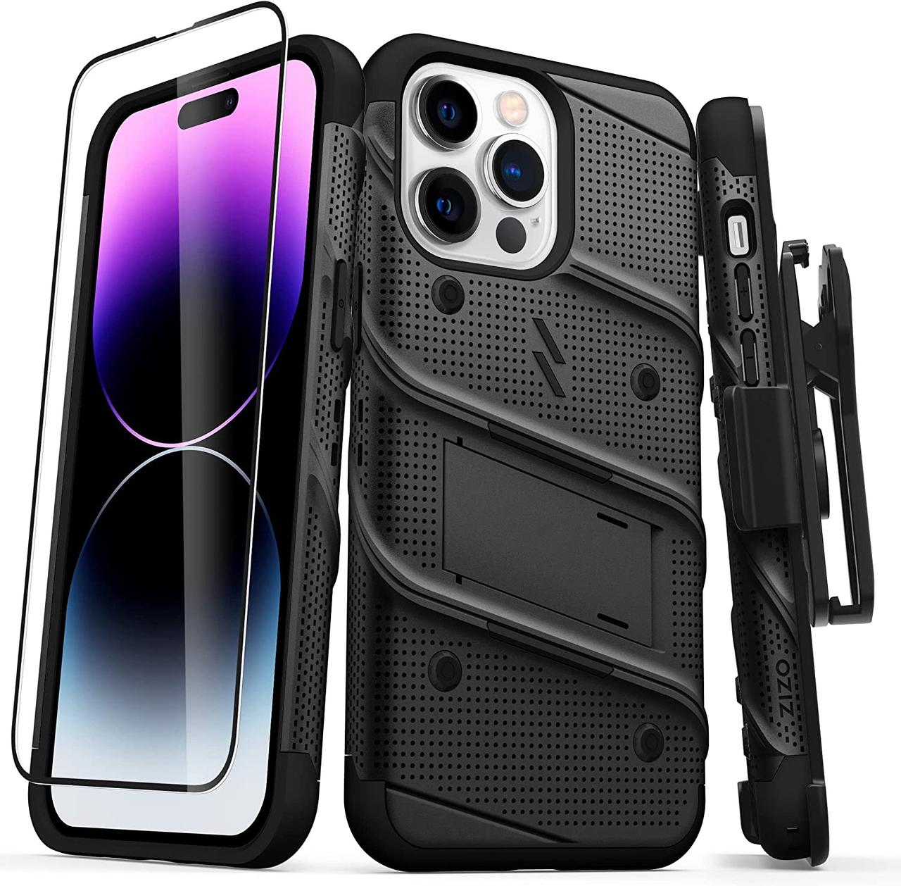 Чохол Zizo Bolt Series Black з кліпсою для iPhone 14 Pro Max