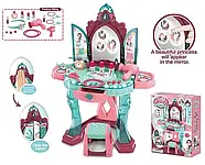 Дитяче трюмо для дівчинки (сенсорне відкривання дзеркала, звук, підсвічування, в коробці) 008-988, фото 2